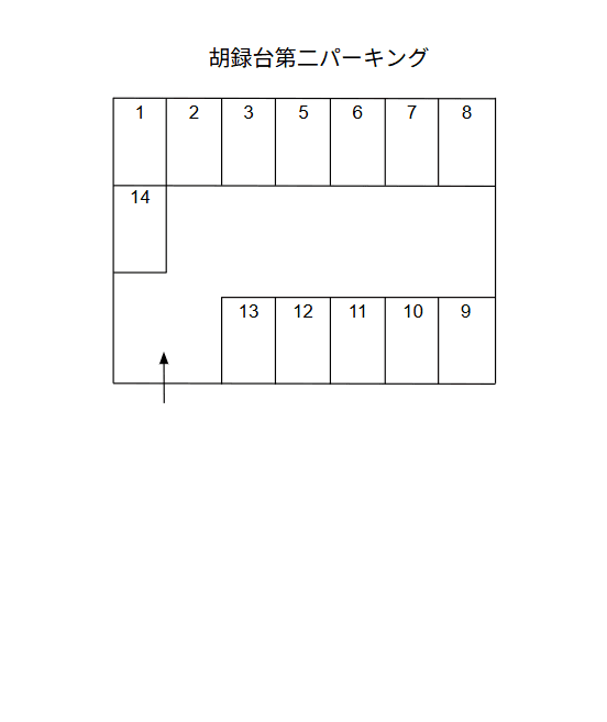 胡録台第二パーキングの駐車配置図