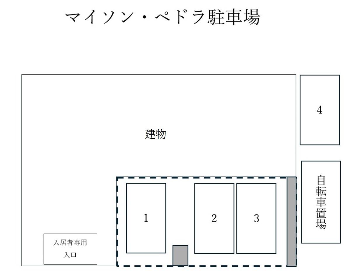 マイソン・ペドラ駐車場の駐車配置図
