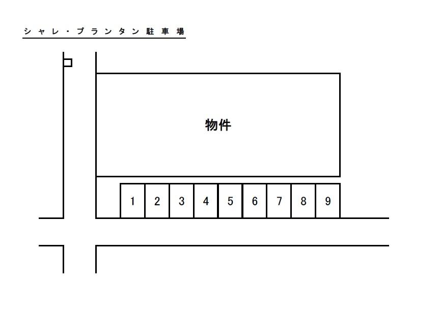 シャレ・プランタン駐車場の駐車配置図
