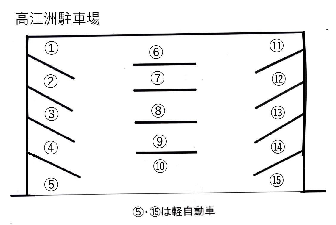 高江洲駐車場の駐車配置図