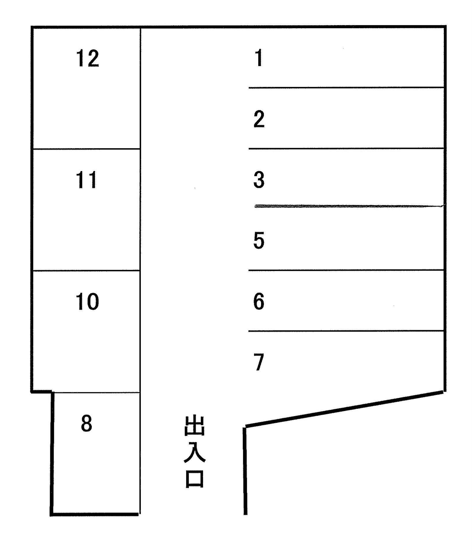 ジョイフル陣山パーキングの駐車配置図