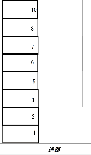 本羽田1-19柳下駐車場の駐車配置図