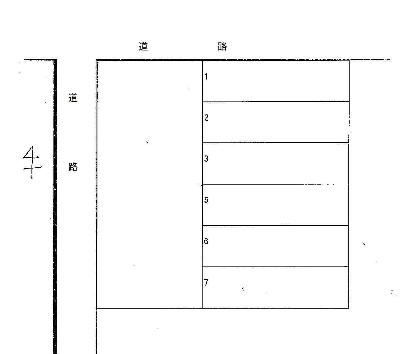 小崎新居屋西大池66番駐車場の駐車配置図