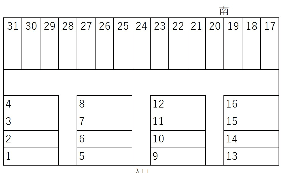 龍舞町5157駐車場の駐車配置図