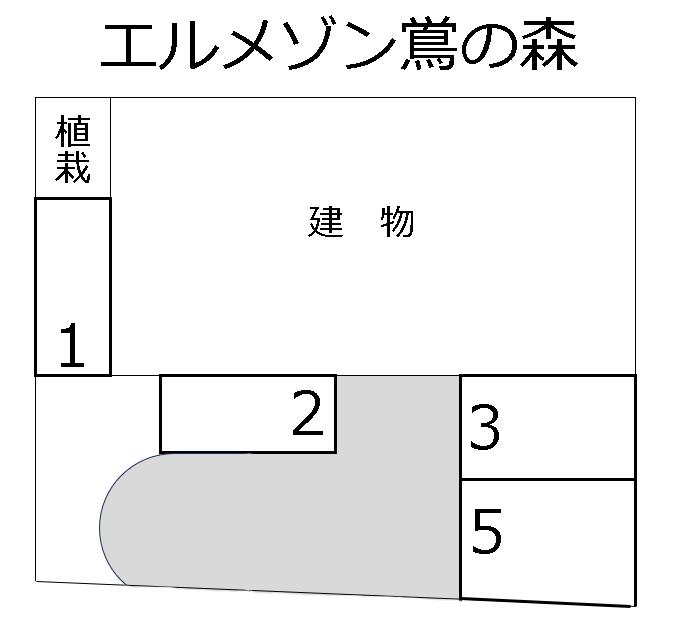エルメゾン鴬の森の駐車配置図