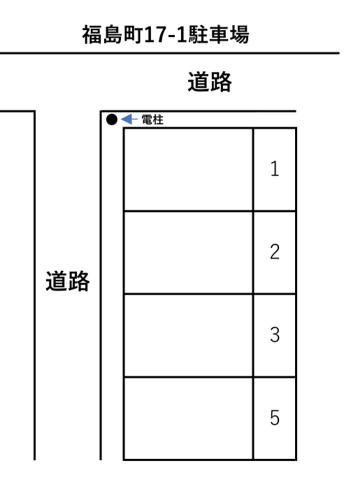 福島町 17-1 駐車場の駐車配置図