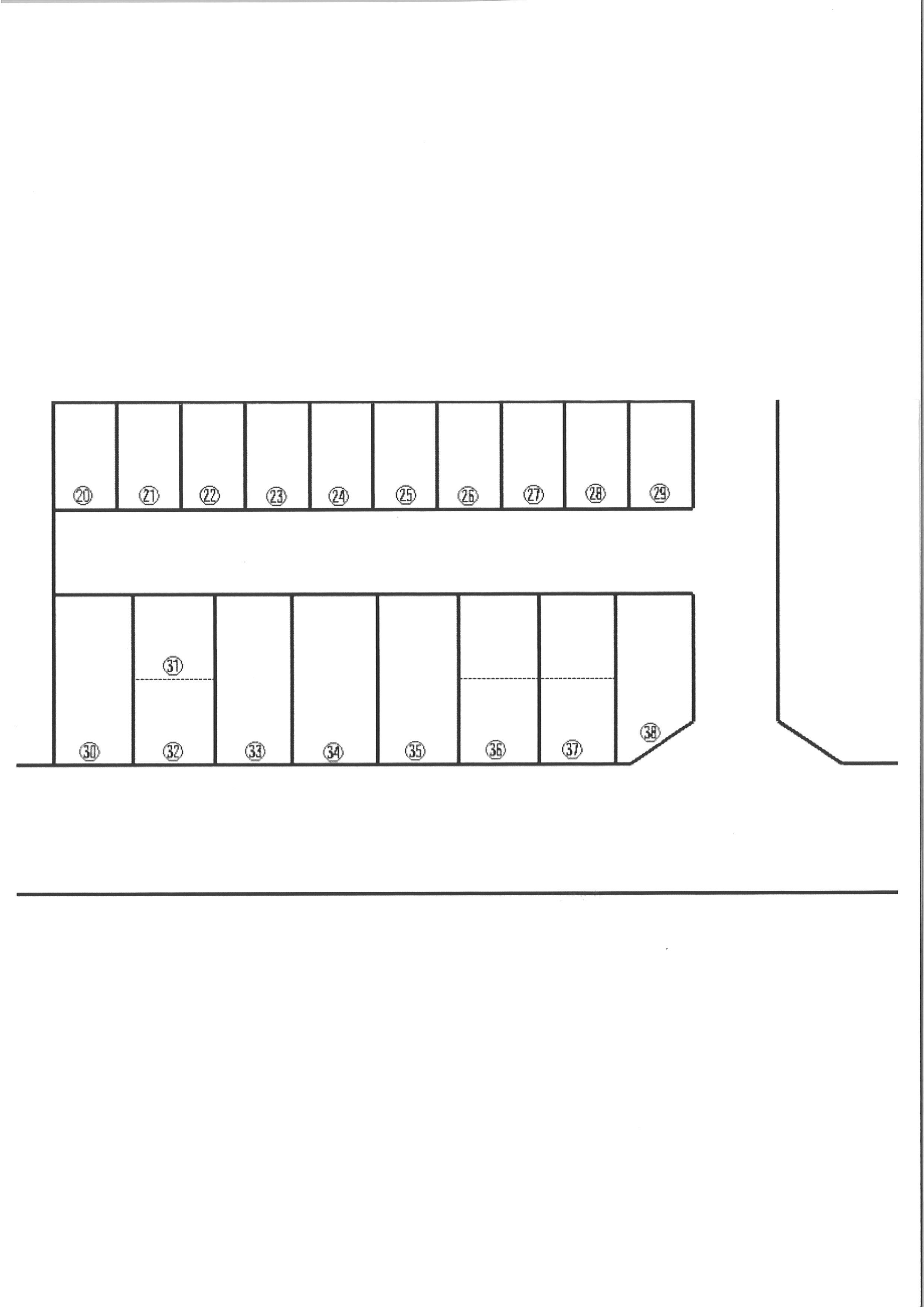 福浜西町駐車場(南)の駐車配置図