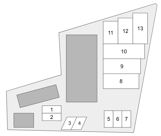大森駐車場の駐車配置図