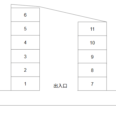 硯坂駐車場の駐車配置図