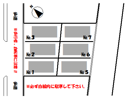 ワイズ・桜 第7駐車場の駐車配置図