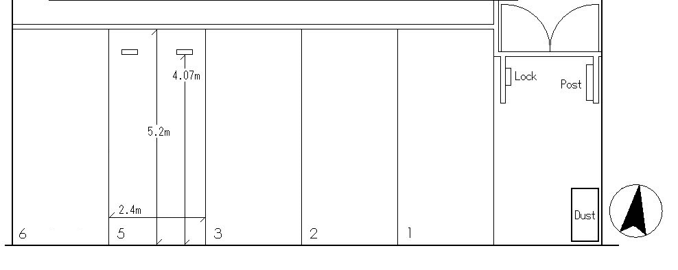 兼六コーポ大泉学園の駐車配置図