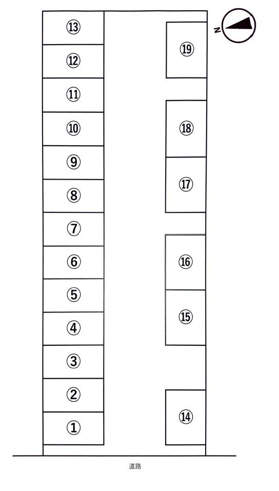 野畑町パーキング1の駐車配置図
