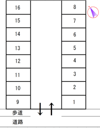 すえひろパーク銀座7丁目の駐車配置図