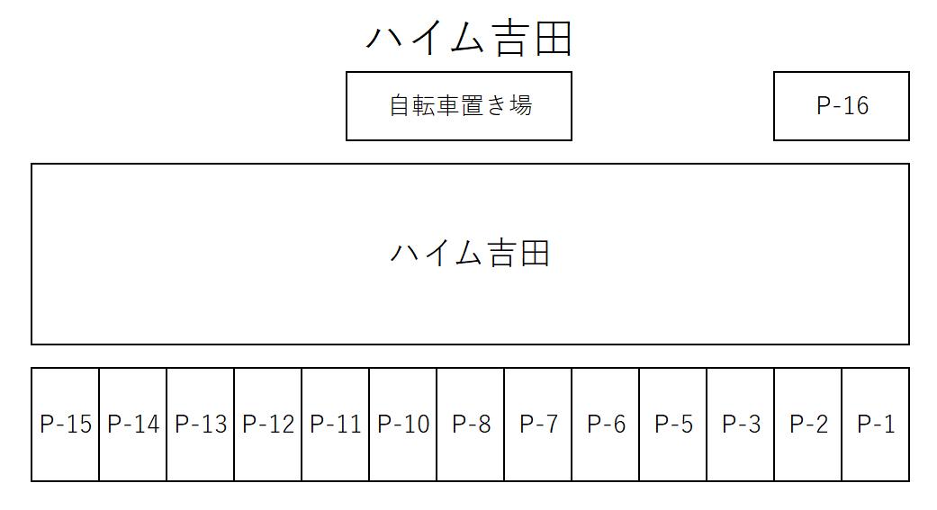 ハイム吉田の駐車配置図