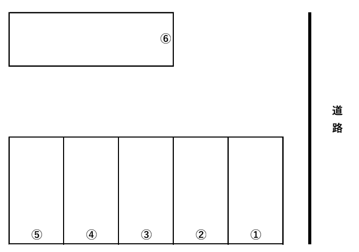 花園町第2駐車場 ⑪の駐車配置図