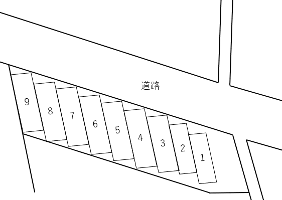 北ノ前駐車場の駐車配置図