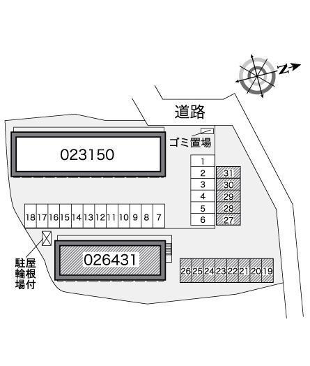 Enchante H(26431)の駐車配置図