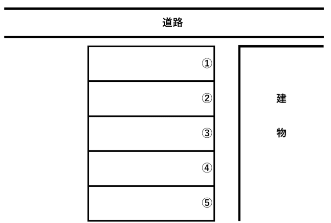 大宮町第2駐車場⑧の駐車配置図