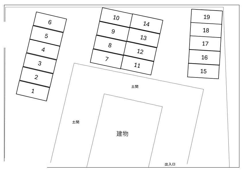 丸子交換所の駐車配置図