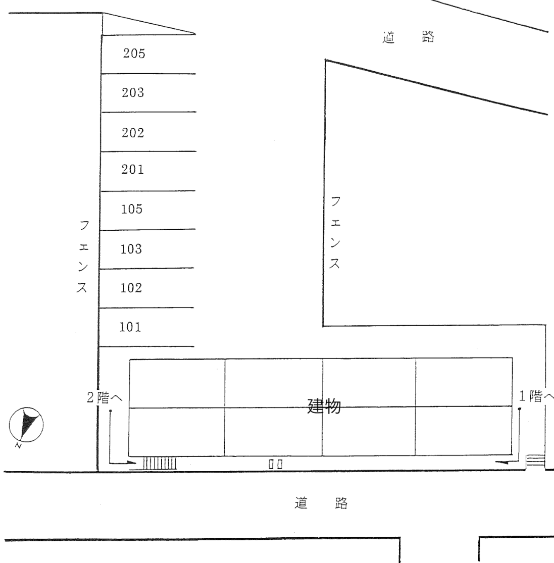 アーバンライフ流山駐車場の駐車配置図