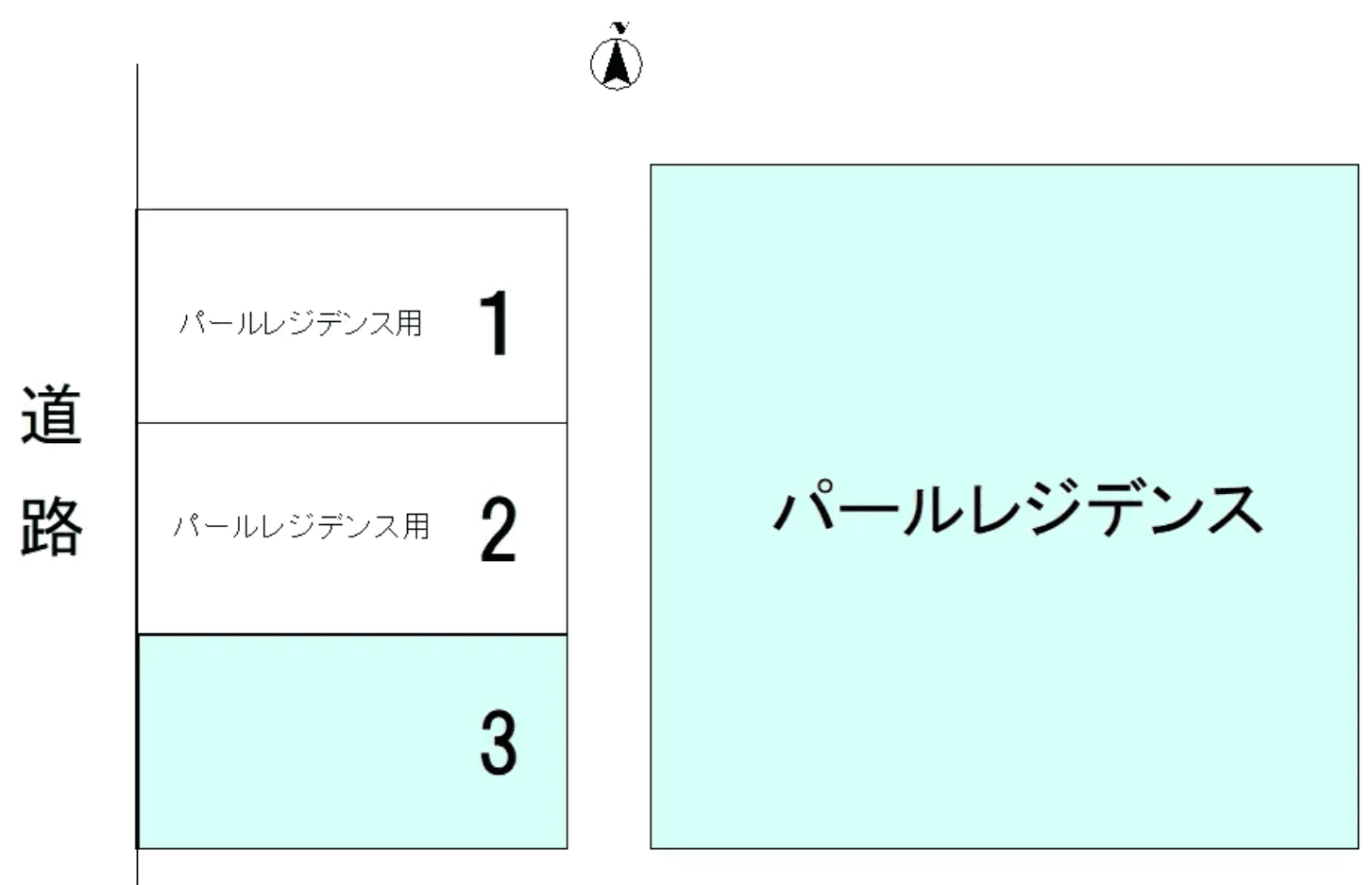 パールレジデンス駐車場の駐車配置図