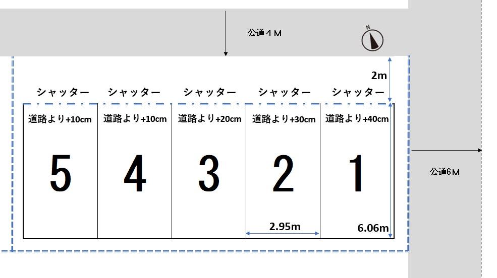 いちごガレージの駐車配置図