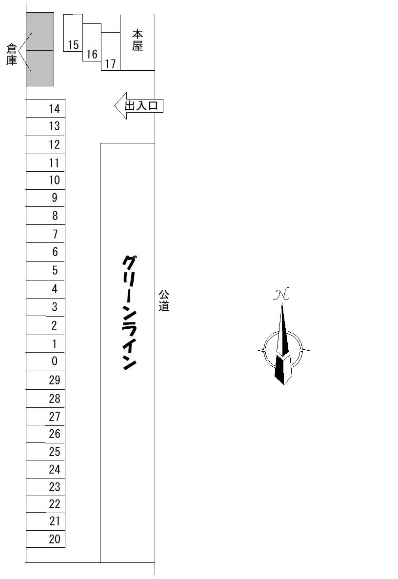 松川駐車場の駐車配置図