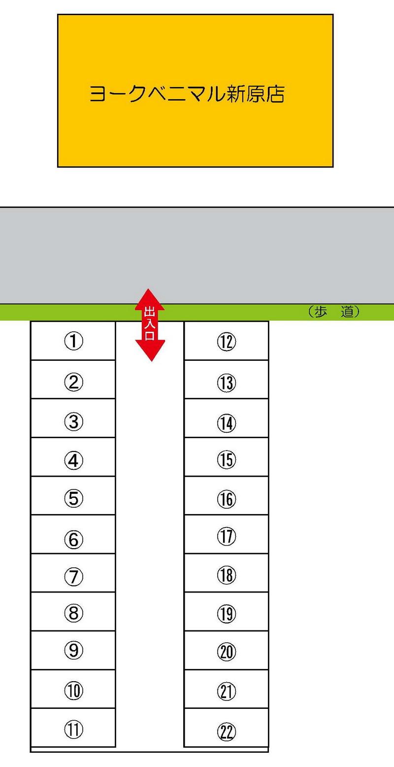 佐々木駐車場の駐車配置図