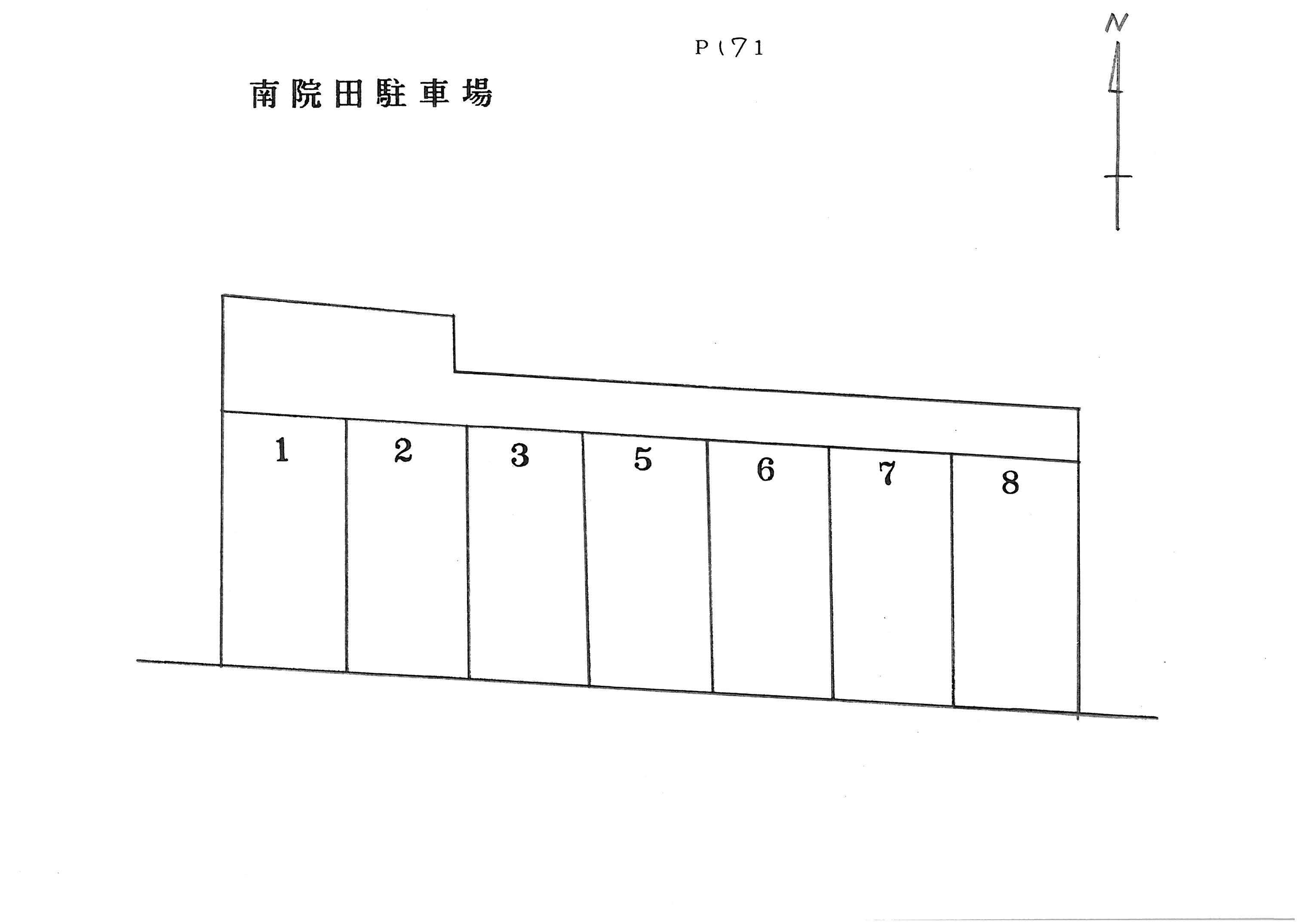南院田駐車場の駐車配置図