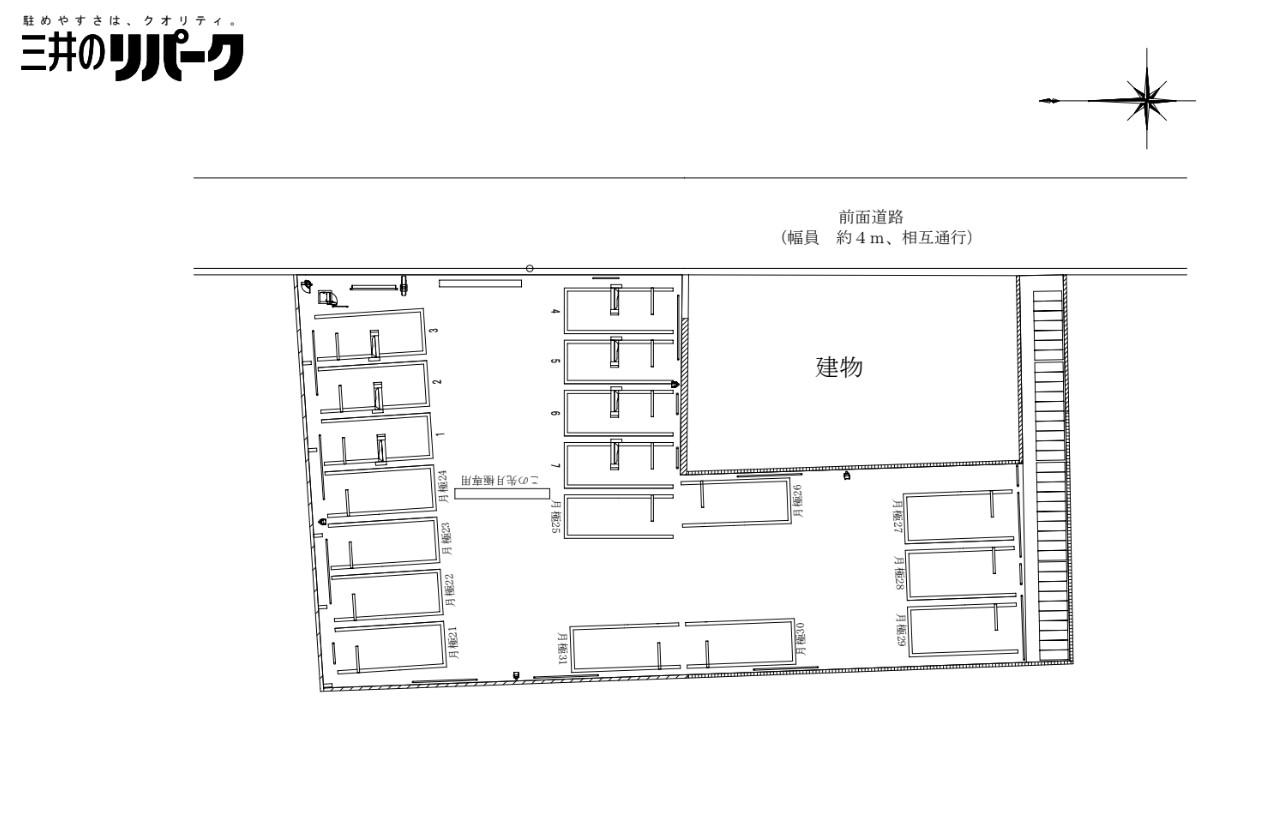 千早3丁目の駐車配置図