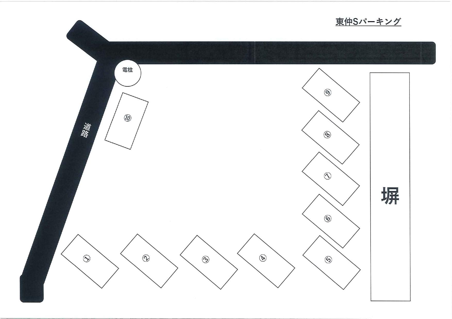 東仲Sパーキングの駐車配置図
