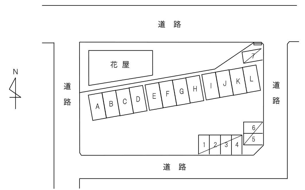 TG018 新御堂K - Touchiの駐車配置図