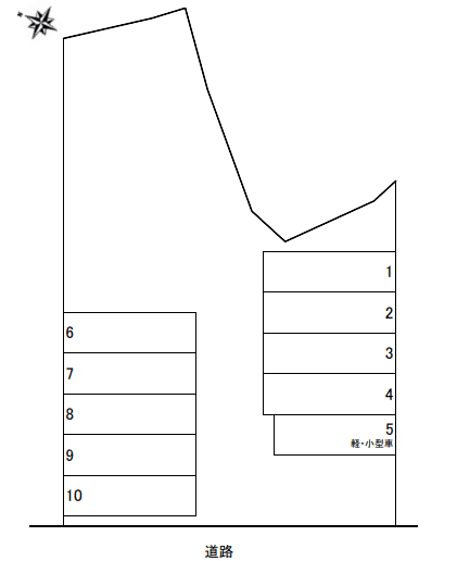 平津パーキングの駐車配置図