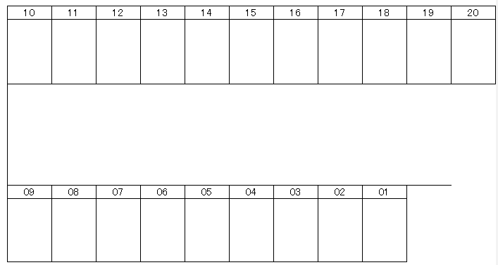 Mパーク下荒田6の駐車配置図