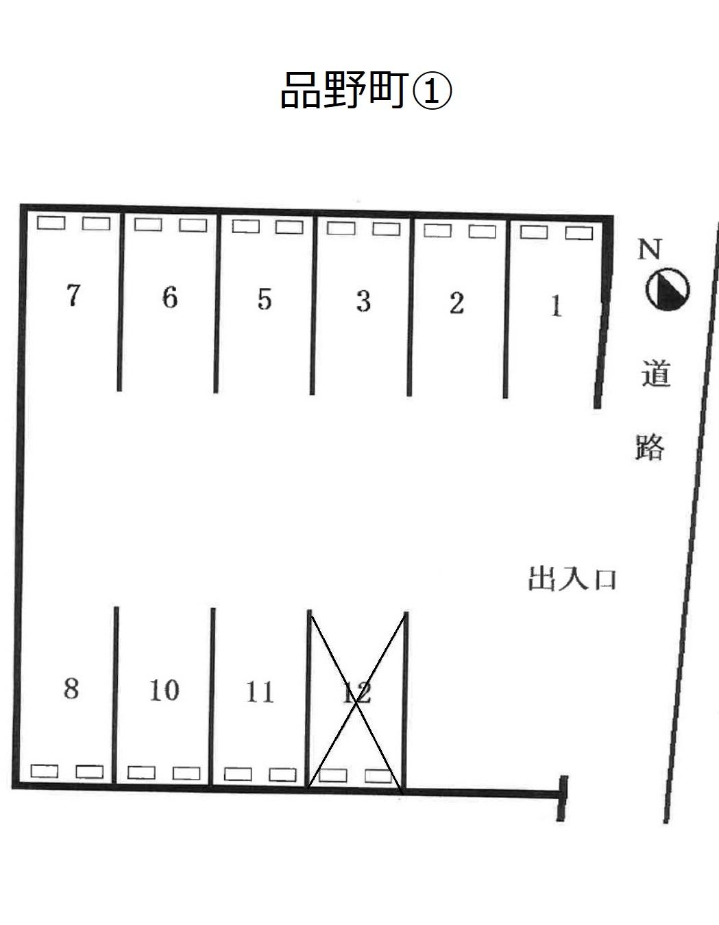 品野町①の駐車配置図