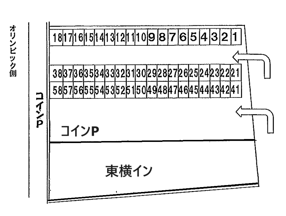 第二小寺Pの駐車配置図