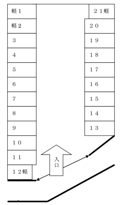 グリーン駐車場の駐車配置図