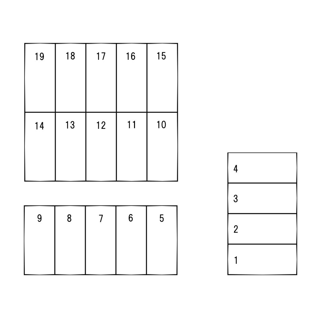 飯沼第3駐車場の駐車配置図