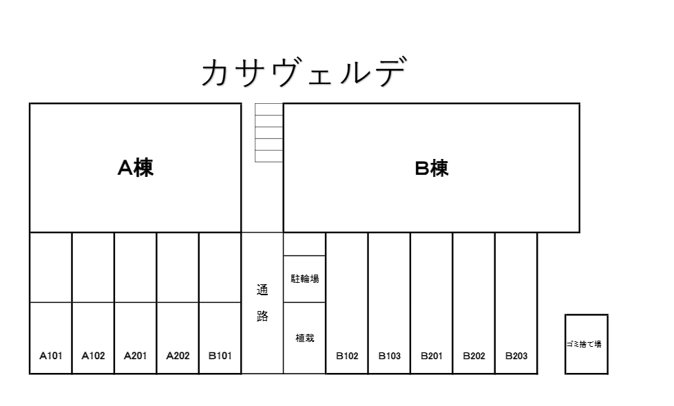 カサヴェルデの駐車配置図