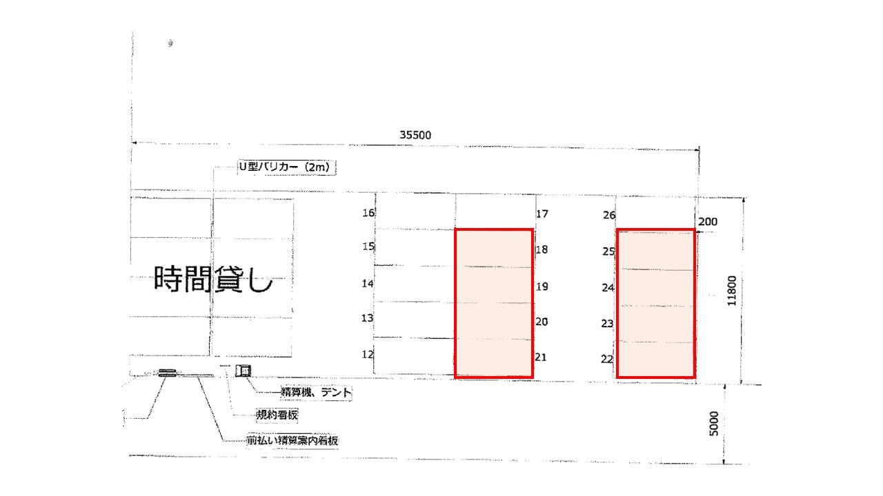 津市八町2丁目第1の駐車配置図