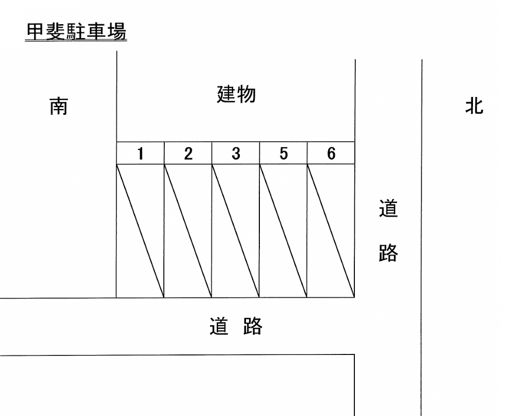 甲斐駐車場の駐車配置図