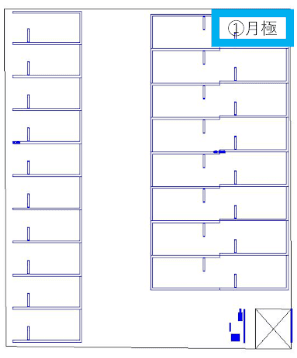 岐阜羽島駅前第13の駐車配置図