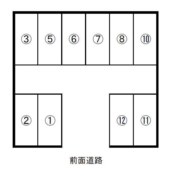 東中間3丁目No.1パーキングの駐車配置図