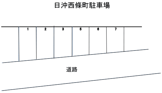日沖西條駐車場の駐車配置図