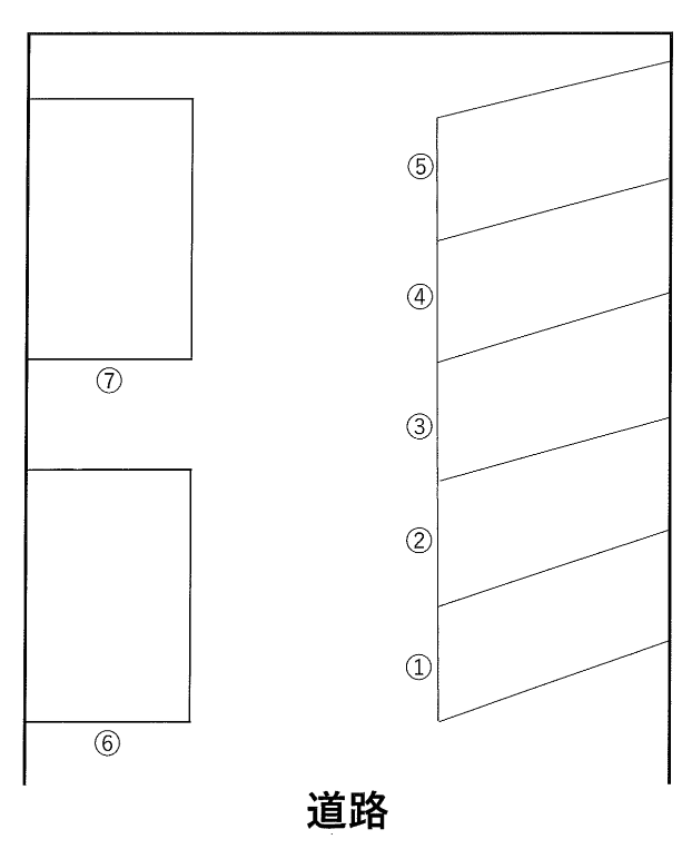 睦パーキングの駐車配置図