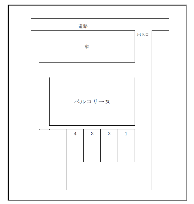 ベルコリーヌ駐車場の駐車配置図