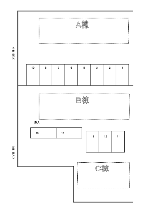 フレグランス柳の駐車配置図