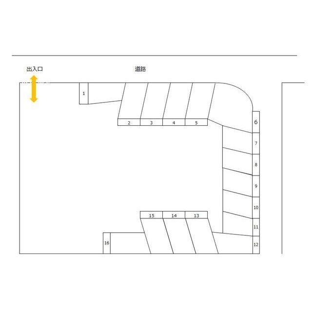 大原若柴駐車場の駐車配置図