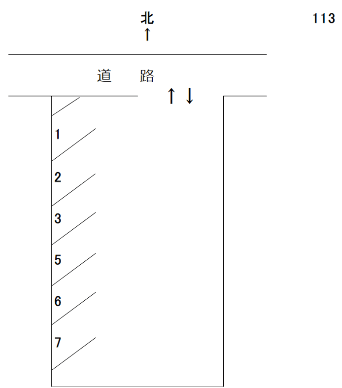 岩倉-113の駐車配置図