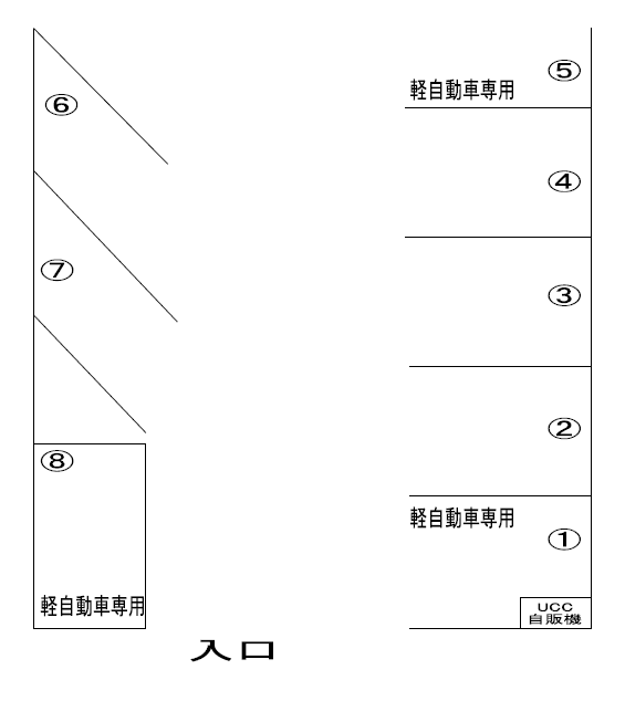 糸数パーキングの駐車配置図